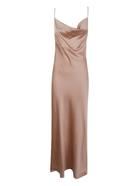 D.Exterior spaghetti strap cowl neck dress Neutrals 58559