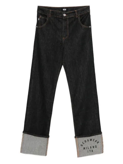 GCDS cuffed-hem jeans Black B2CW2913DA8