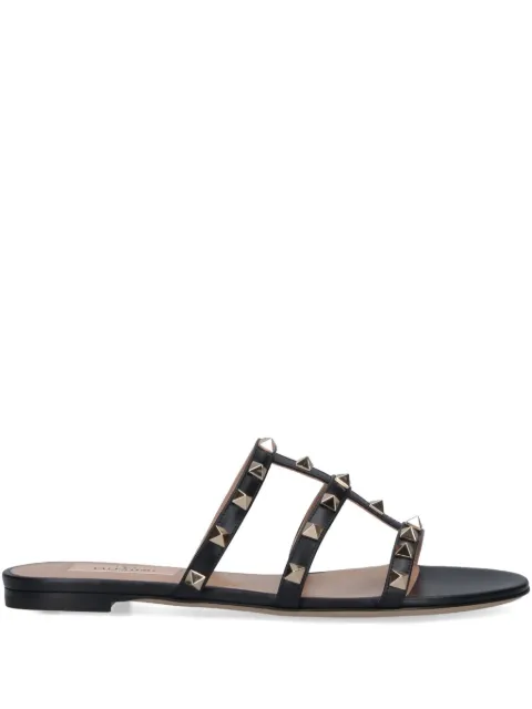 Valentino Garavani Rockstud flat slide sandals Black WS0C49VOD