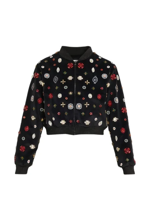 alice + olivia Jackie bomber jacket Black CC508E25203