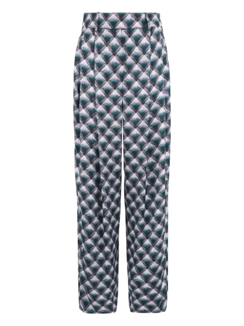 Giorgio Armani gradient-print tailored trousers Green GW000163TE10938