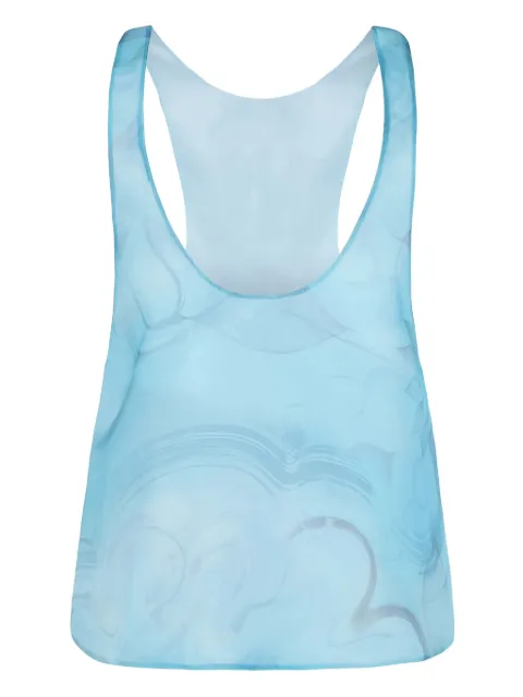 Giorgio Armani floral-print tank top Blue GW000486TE10859