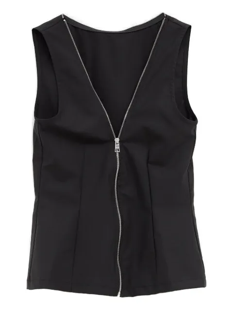 Paloma Wool Fase zip-up top Black VVA402
