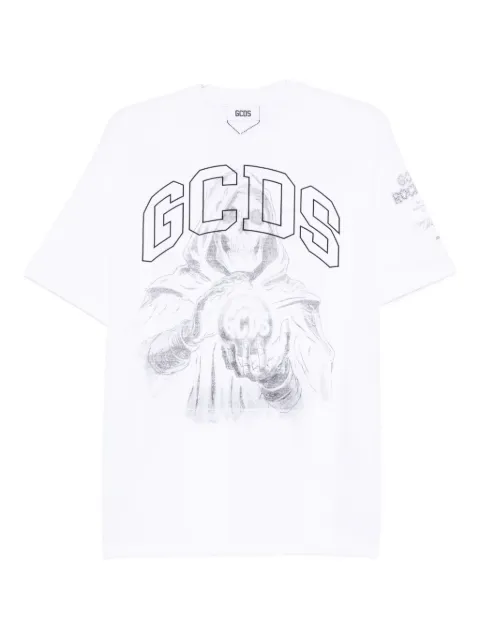 GCDS logo-print t-shirt White B2CM2317JF1