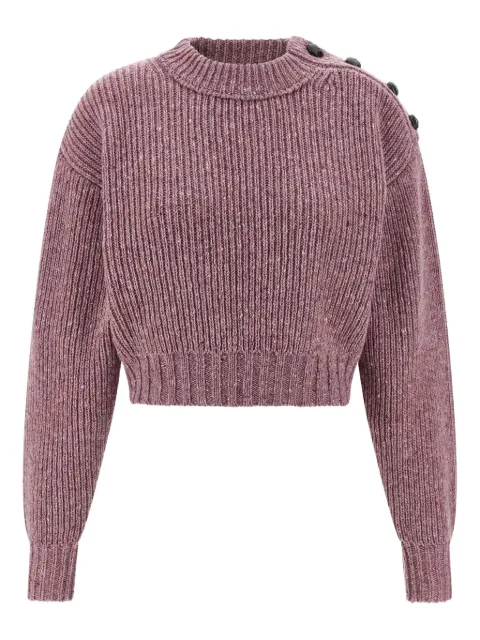 Chloé long-sleeve button-detailed sweater Pink CH25WMP11640