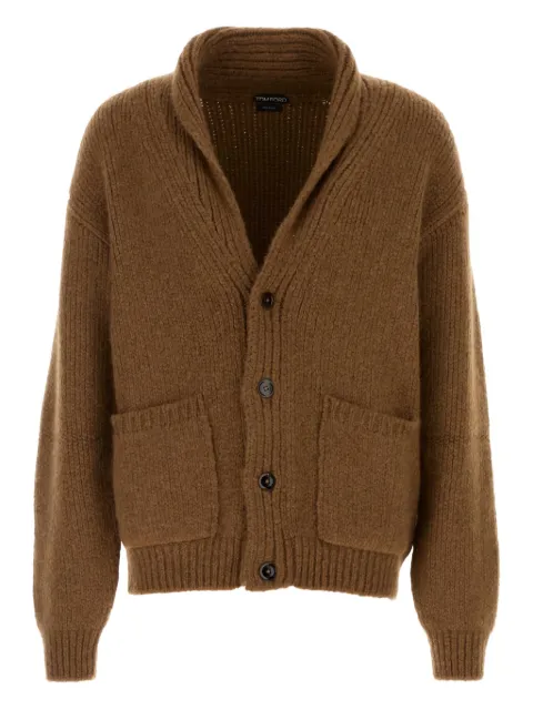 TOM FORD shawl-collar cardigan Brown KLL015YMK103