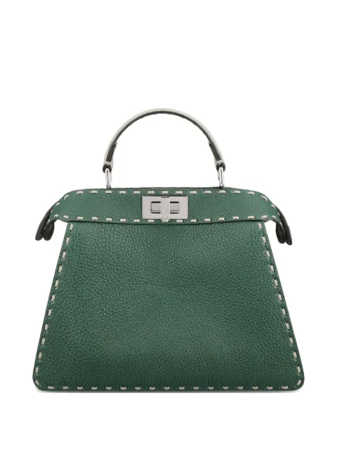 FENDI small Peekaboo ISeeU tote bag Green 8BN327AYDI