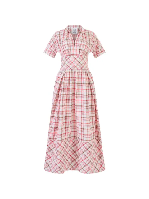 Rosie Assoulin checked pleated dress White R262D03WP113116