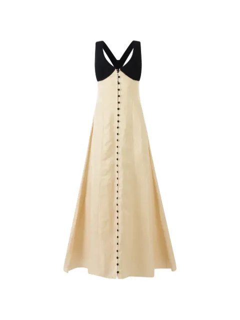Rosie Assoulin buttoned V-neck maxi dress Neutrals R261D05WL039130
