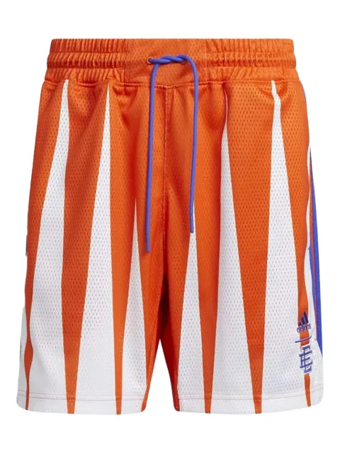 adidas geometric-print shorts White H56397