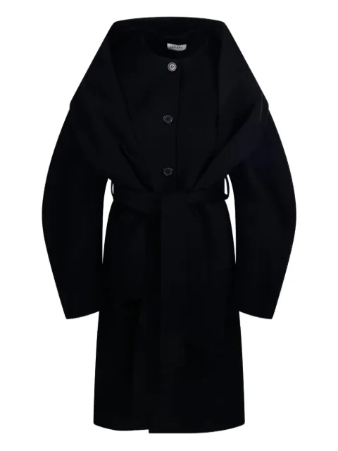 P.A.R.O.S.H. belted coat Black LEAK25D431766