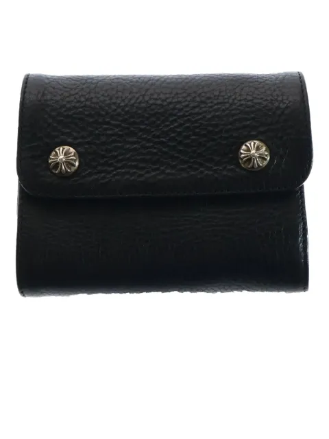 Chrome Hearts mini leather wallet Black CHRM0196