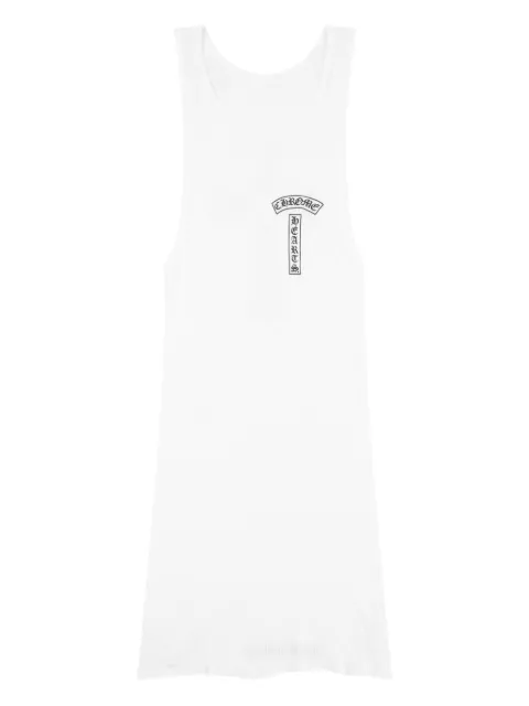 Chrome Hearts T Bar Cross ribbed tank top White CHRM0190