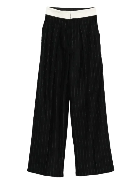Forte Forte pinstripe wide-leg trousers Black 14317MYPANTS