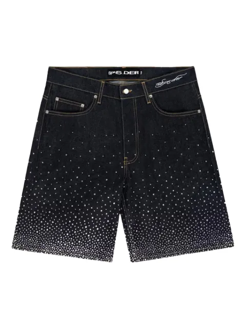 SP5DER Star Dust denim shorts Black SP5DER188