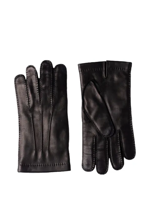 Mario Portolano shearling leather gloves Black 101BNERO
