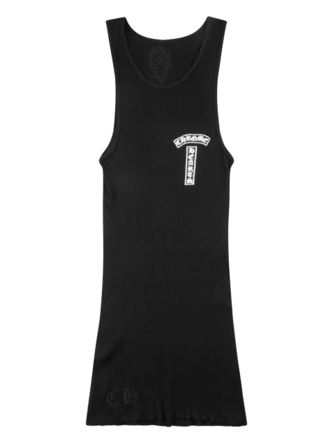 Chrome Hearts logo-print fine-ribbed tank top Black CHRM0189