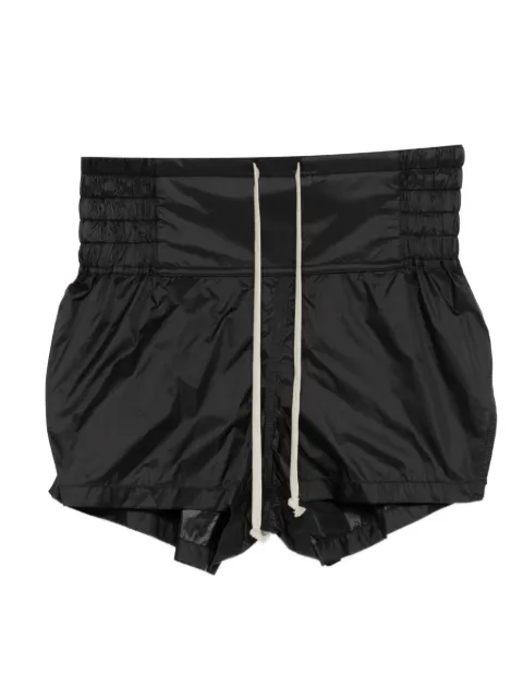 Rick Owens shirred drawstring-waist boxing trousers Black RO02E4388