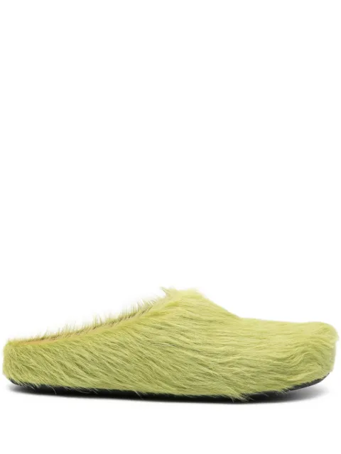 Marni Fussbett sabot slippers Green SBMR000600P4122