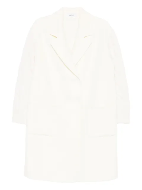 Gran Sasso cable-knit panelled coat Neutrals 7828356483002