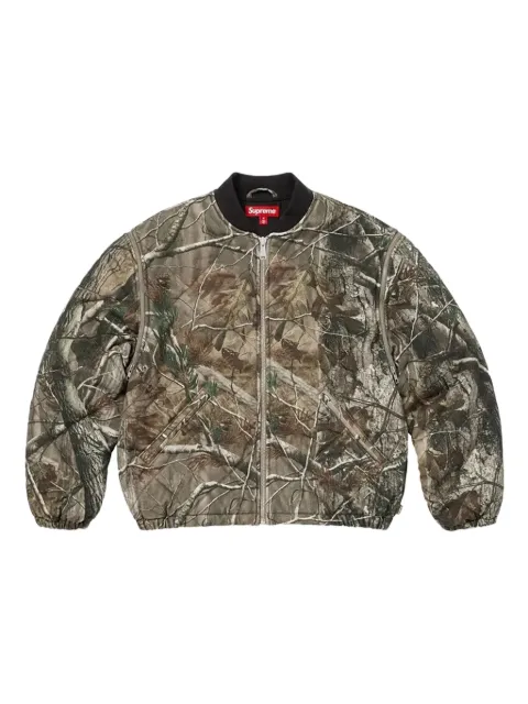Supreme zip-up bomber jacket Green SU25896