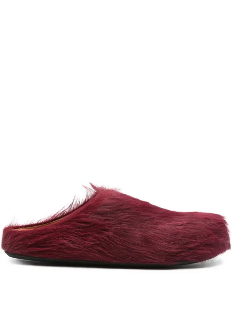 Marni Fussbett sabot mules Red SBMS004601P4122