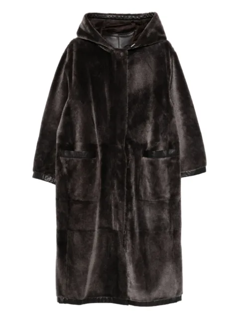 Giorgio Armani hooded pocketed coat Brown GW002049AF19599