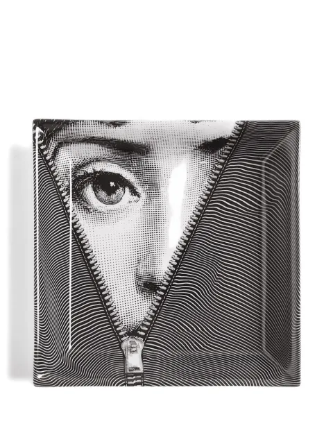 Fornasetti Vide-poche square tray (20,8cm x 20,8cm) Black P64X401FOR21