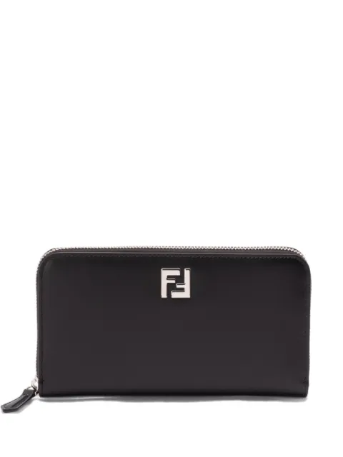 FENDI logo-plaque zip-around wallet Black 7M0210AFF2