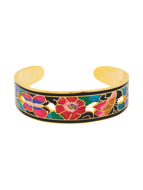 Susan Caplan Vintage 1980s cloisonné cuff bracelet Gold BL009716