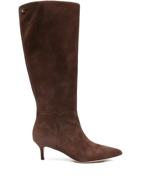 Lauren Ralph Lauren 60mm suede pointed-toe boots Brown 802967811