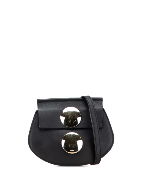 Chloé Pre-Owned 2002-2025 Mini Leather Faye crossbody bag Black E1NQ2XVMBP891YCF
