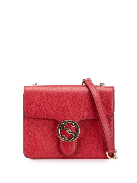 Gucci Pre-Owned 2016-2025 Small Dollar Calfskin Interlocking G crossbody bag Red PE47K5CBA8DMQ6PU
