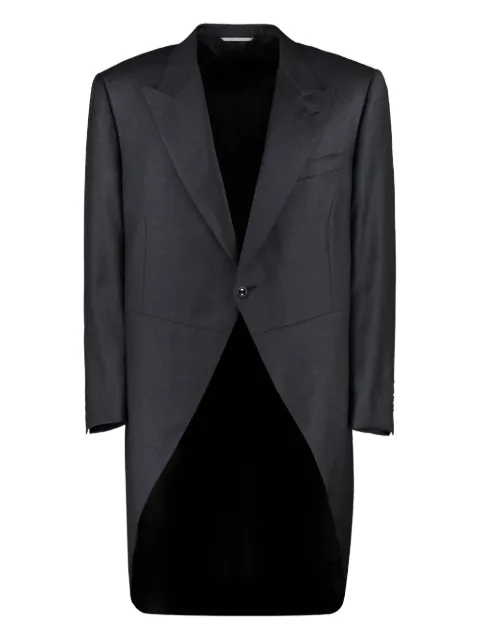 Canali rounded lapel-collar tailcoat Black 129137RQ10316