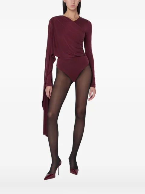 THE ANDAMANE Xenia cape-effect bodysuit Red T180773BTJV045