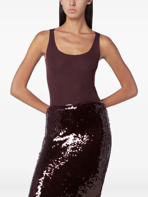 Roberto Collina Canotta ribbed top Brown 253F08214