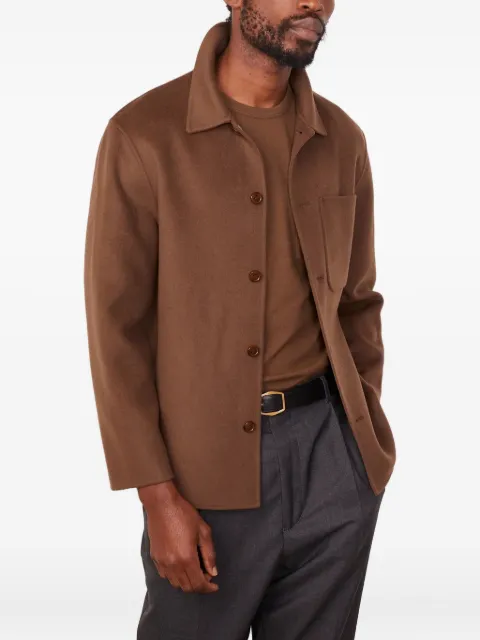 Officine Generale patch-pocket wool jacket Brown W25MOVS077