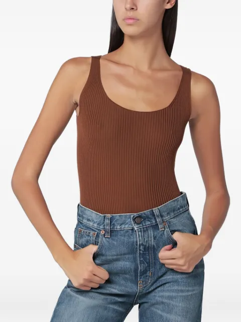 Roberto Collina ribbed tank top Brown 253F08214WO