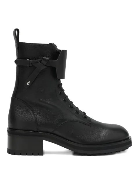 Jimmy Choo Rosabel lace-up combat boots Black ROABELFLATGBX