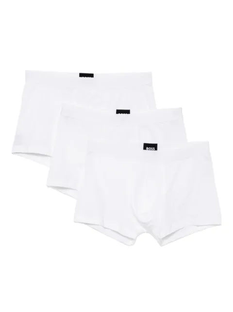 BOSS three-pack of stretch-cotton trunks White 50544263