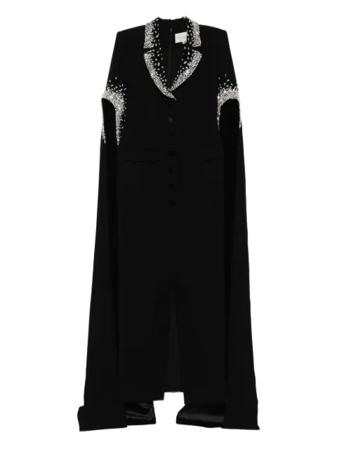 JEAN-LOUIS SABAJI crystal-embellished tailored maxi dress Black 600141
