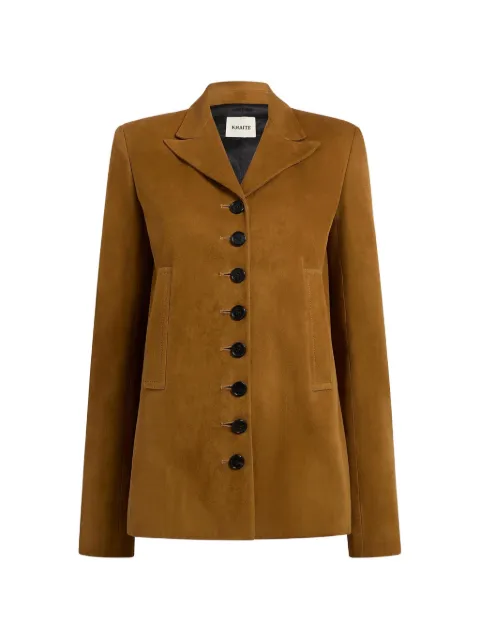 KHAITE suede jacket Brown 6161709907