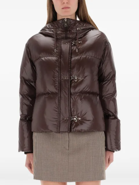 Fay hooded toggle jacket Brown NAW36513580ICI