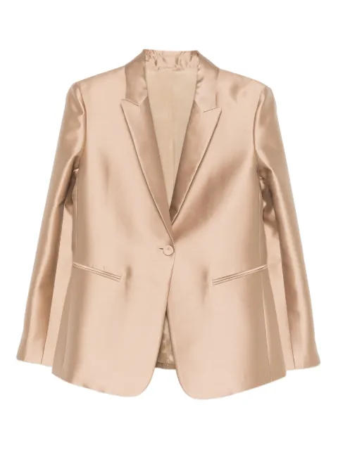 Alberta Ferretti buttoned peak-lapel jacket Neutrals AEF252M05115146