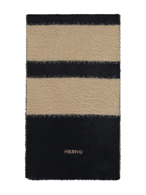 Herno striped logo-jacquard scarf Black SCP00006U76029