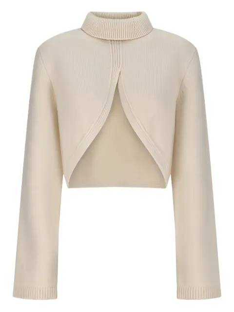 Alaïa cashmere knit cut-out jumper Neutrals AA9G0068K115B