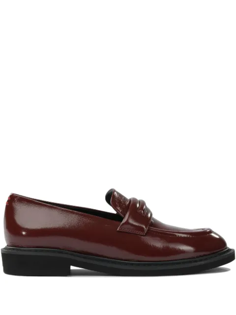 Halmanera patent-leather loafers Red NOEGLAZEMOGANO