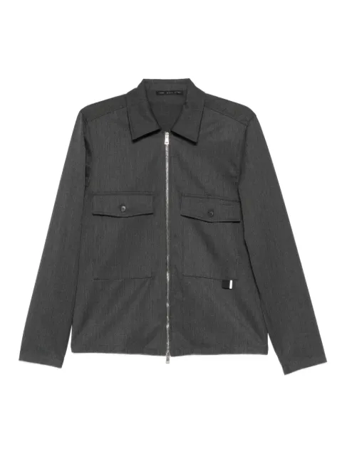 Low Brand point-collar zip shirt jacket Grey L1HFW25260006N035