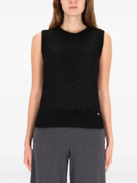 Herno knitted sleeveless top Black MG00028DR70274