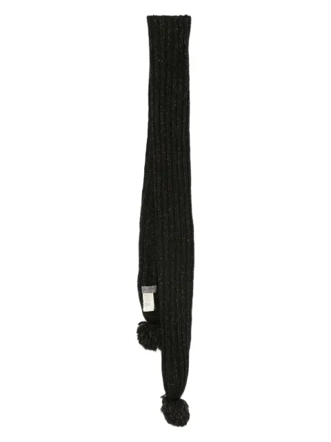 Yohji Yamamoto pompom-detail scarf Black HCL05153